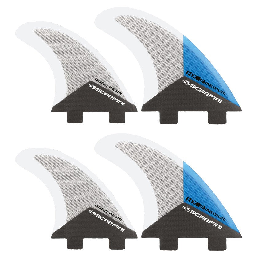 Set of 4 SCARFINI HX2 Quad Carbon fins (size M) (FCS)