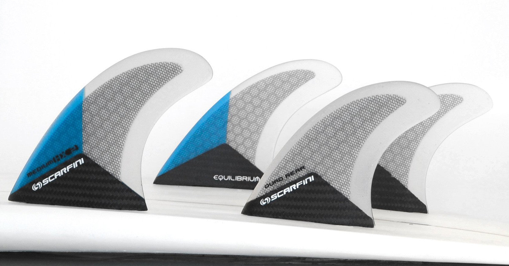 Set of 4 SCARFINI HX2 Quad Carbon fins (size M) (FCS)