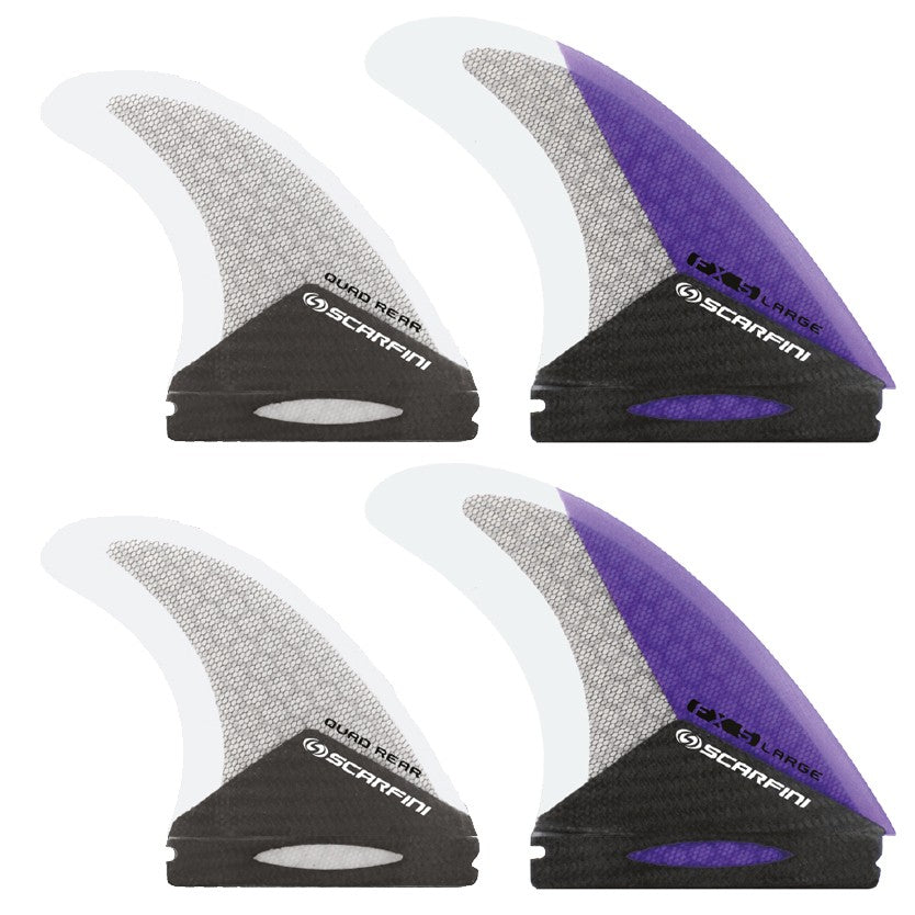 Set of 4 SCARFINI FX5 Quad Carbon fins (size L) (Future)