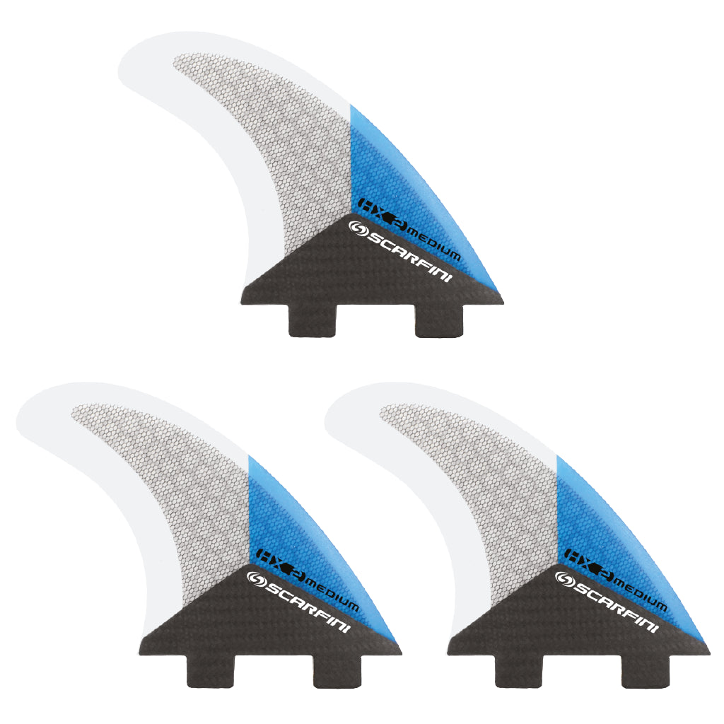 Set of 3 SCARFINI HX2 Carbon fins (size M) (FCS)