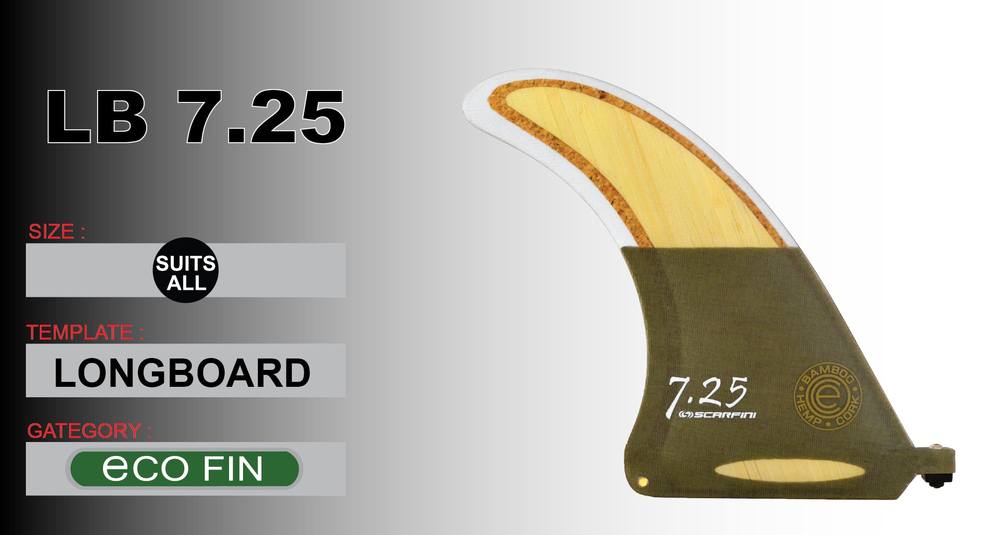 SCARFINI Eco Fine (Bamboo/Cork/Hemp) - 7'25 (US Box)