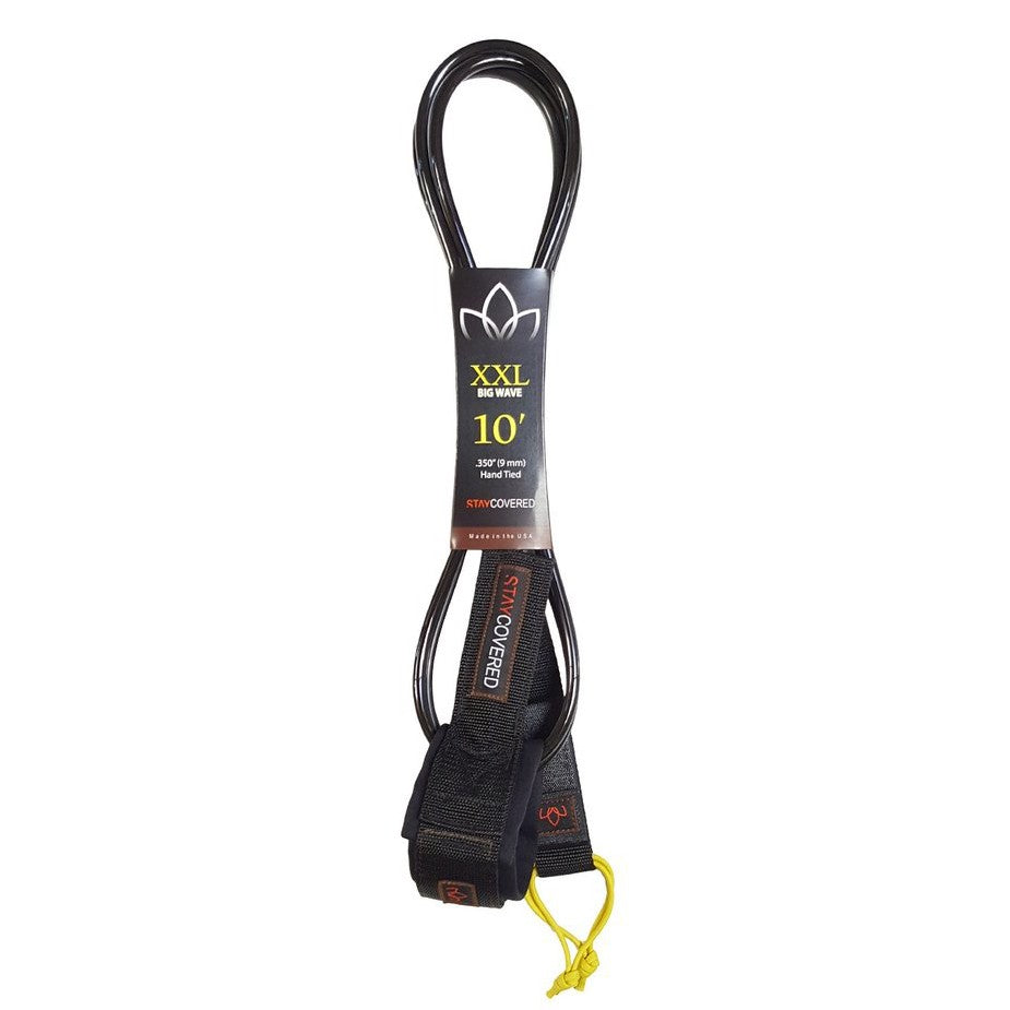 STAY COVERED - XXL Big Wave Leash (9mm) - Black