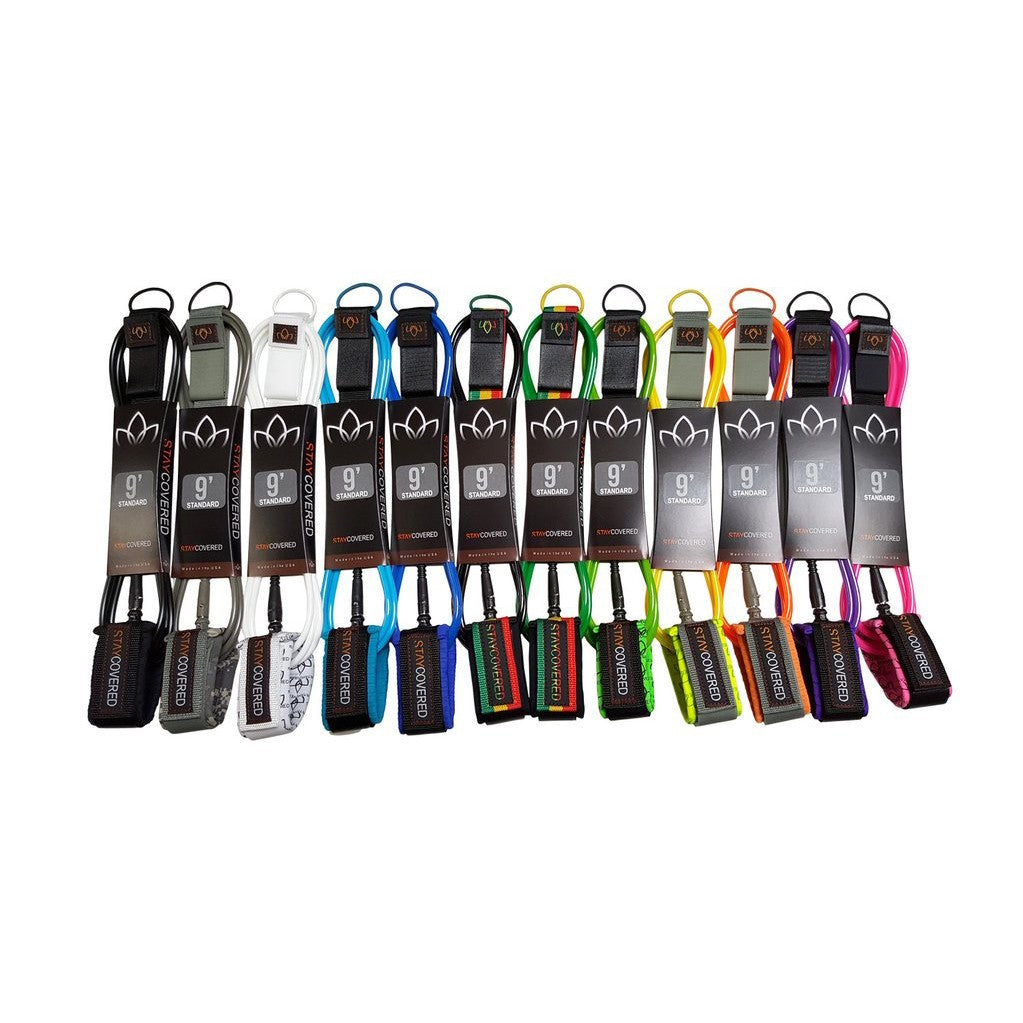 MANTENTE CUBIERTO - Knee Leash (Knee) Longboard / SUP Standard (7mm) - Negro