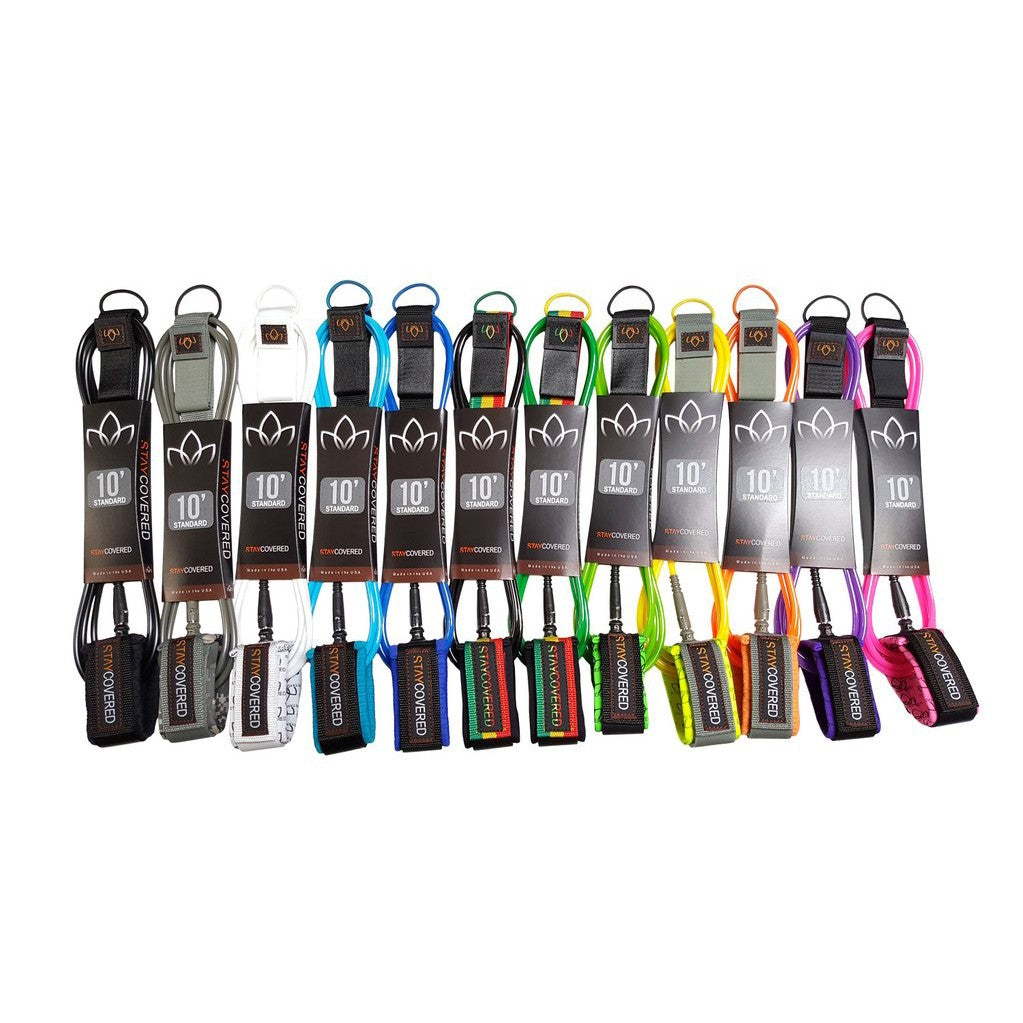 MANTENTE CUBIERTO - Knee Leash (Knee) Longboard / SUP Standard (7mm) - Negro