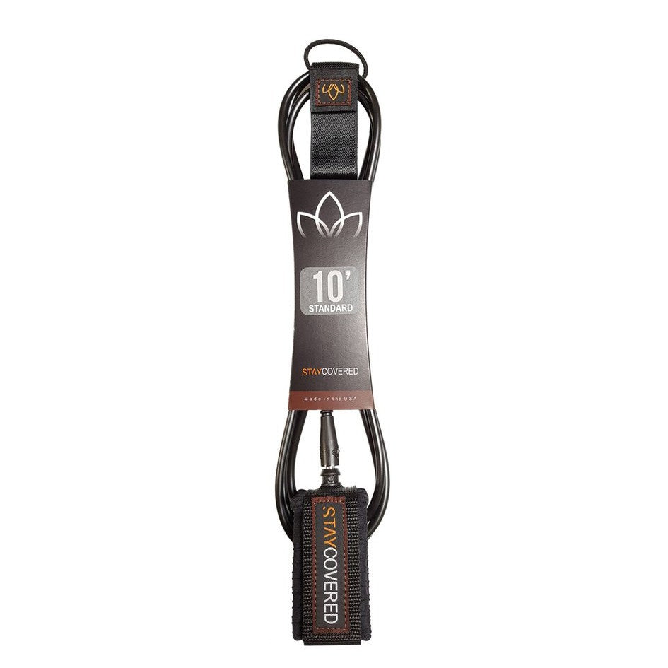 MANTENTE CUBIERTO - Knee Leash (Knee) Longboard / SUP Standard (7mm) - Negro