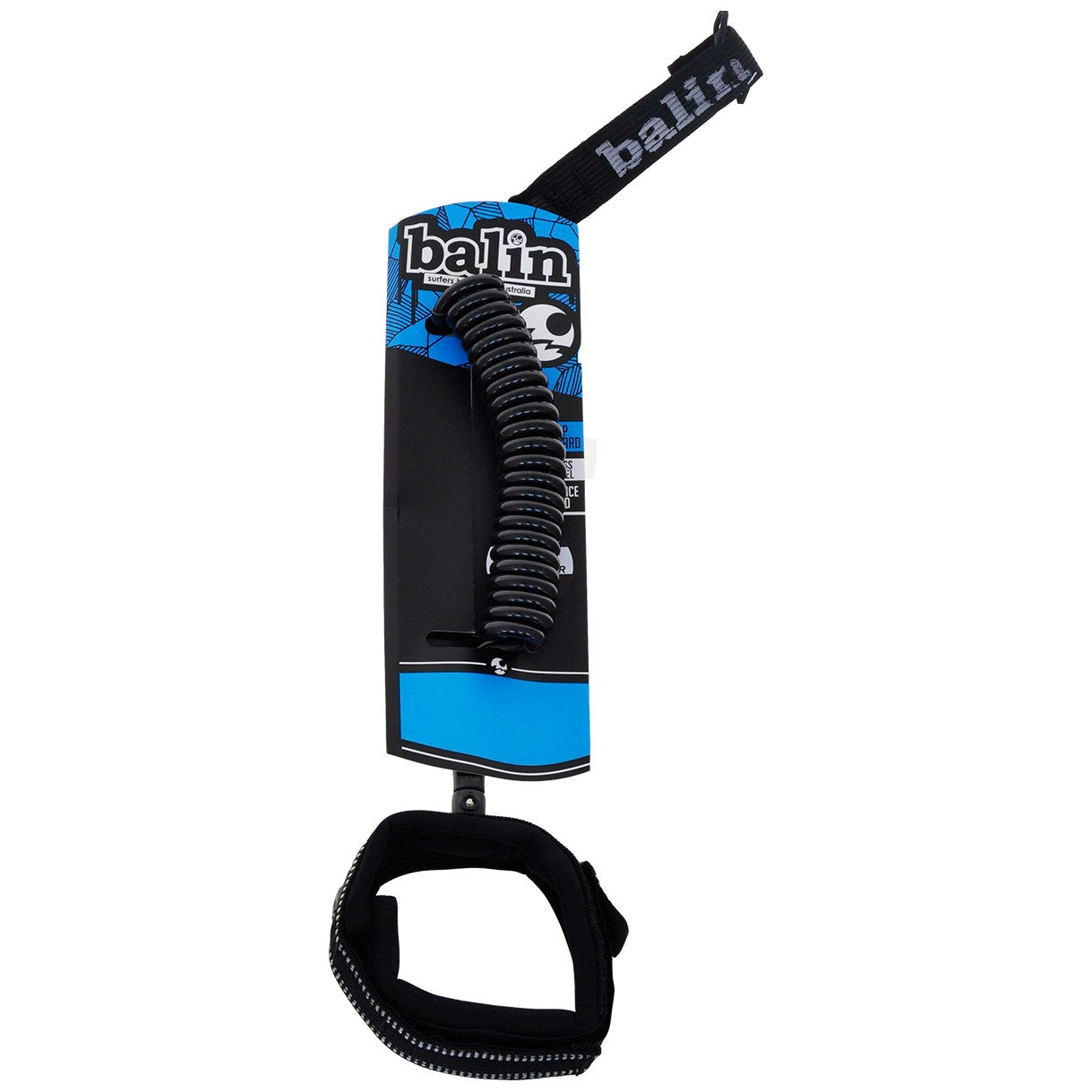 BALIN - SUP Knee Leash - Monster Coil (8mm) - Black