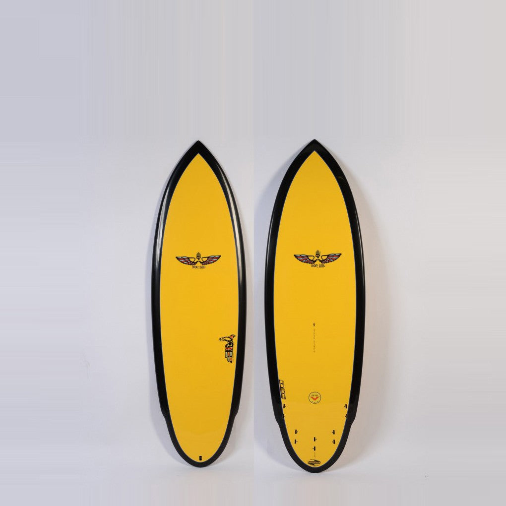 BOARDWORKS - Tabla de surf Von Sol Shadow amarillo / negro (epoxi)