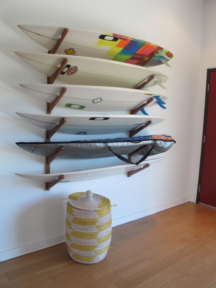 CORSURF wall support - Multi Rack 3 Boards - Dark Wood