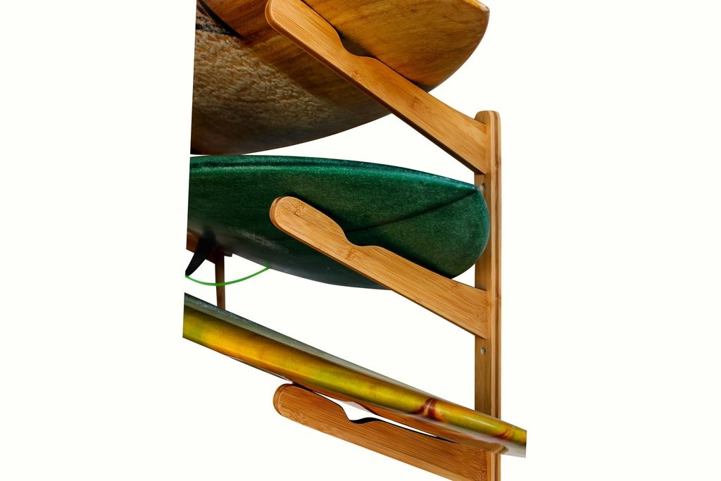CORSURF wall support - Multi Rack 3 Boards - Dark Wood