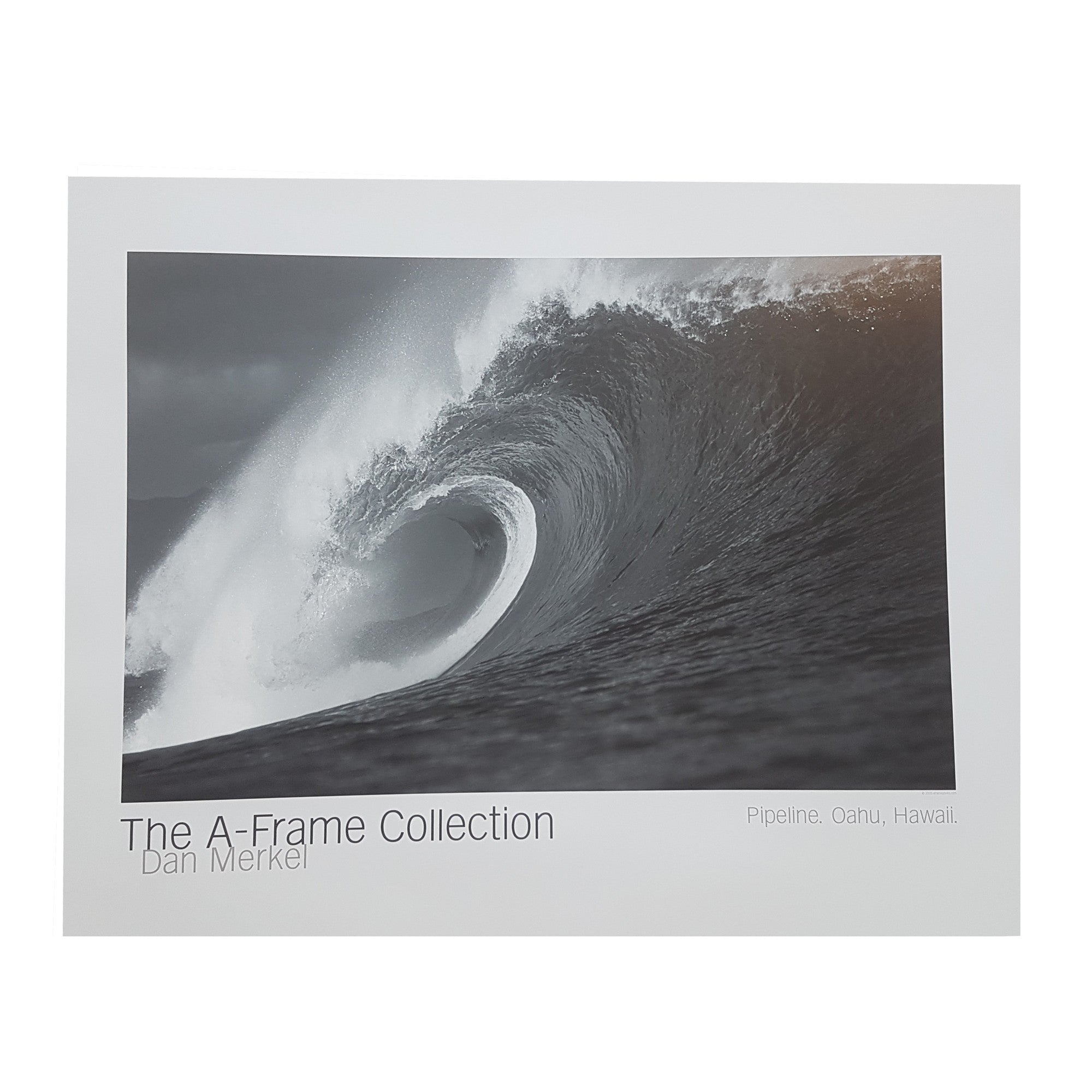 Póster de fotografías de surf COLECCIÓN A-FRAME Dan Merkel "Pipeline. Oahu, Hawaii"