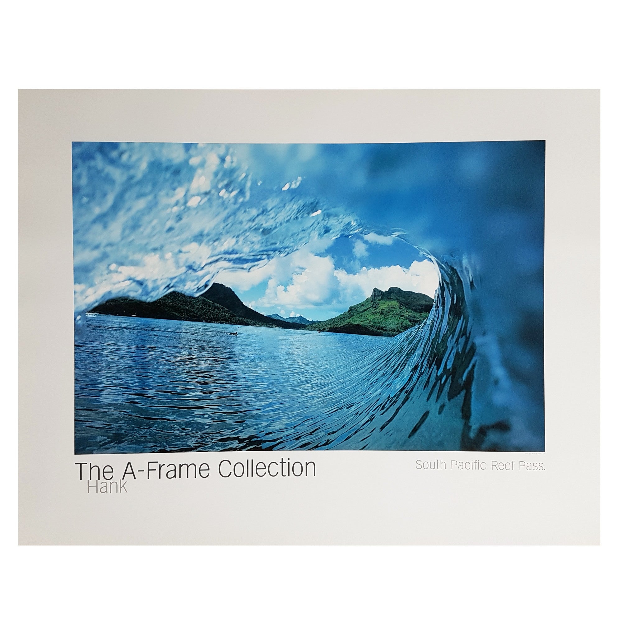 Surf Photo Poster A-FRAME COLLECTION Hank "South Pacific Reef Pass"