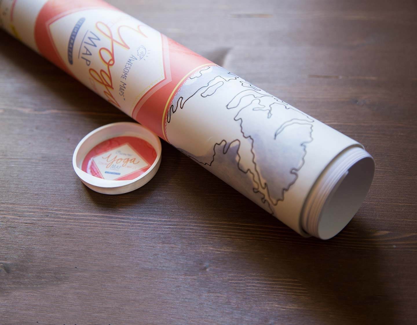 Awesome Maps - Poster Map of the World Yoga Map Re-writable