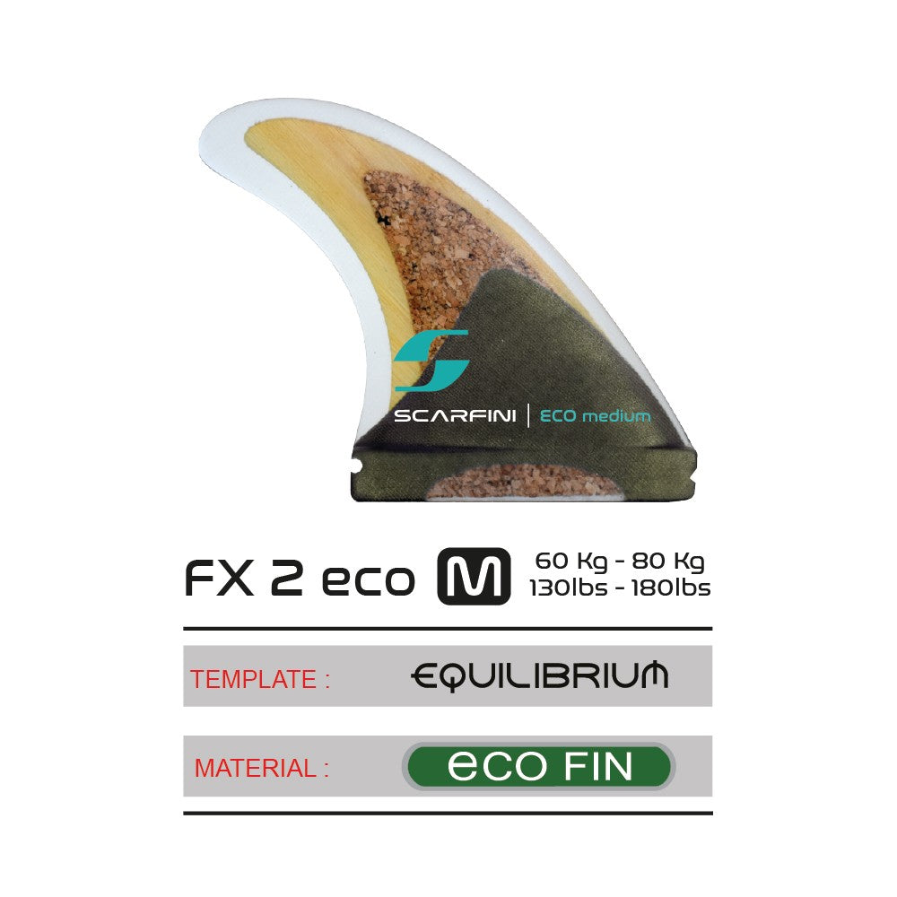 Juego de 3 quillas SCARFINI FX2 ECO Series (talla M) (Futuro)